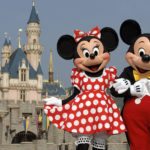 Mickey and Minnie Mouse at Disneyland