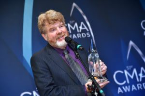 NASHVILLE, TN - NOVEMBER 08: Singer-Songwriter Mac McAnally poses in the press room at the 51st annual CMA Awards at the Bridgestone Arena on November 8, 2017 in Nashville, Tennessee.