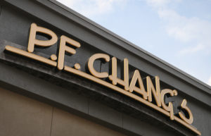SCHAUMBURG, IL - AUGUST 04: A sign hangs above a P.F. Chang's restaurant on August 4, 2014 in Schaumburg, Illinois. P.F. Chang's China Bistro Ltd. said today that the company experienced a data breach involving customers' credit and debit card information which affected 33 restaurants in 16 states, including the Schaumburg, Illinois location.