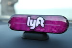 SAN FRANCISCO, CA - JANUARY 31: An Amp sits on the dashboard of a Lyft driver's car on January 31, 2017 in San Francisco, California.