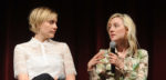 NEW YORK, NY - NOVEMBER 07: Director Greta Gerwig (L) and Saoirse Ronan attend The Academy of Motion Picture Arts and Sciences Host an Official Academy Screening of Lady Bird on November 7, 2017 in New York City.