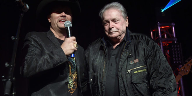 NASHVILLE, TN - FEBRUARY 26: John Rich (Big & Rich) and Mickey Gilley attend Big & Rich CRS House Party at Mount Richmore on February 26, 2015 in Nashville, Tennessee.