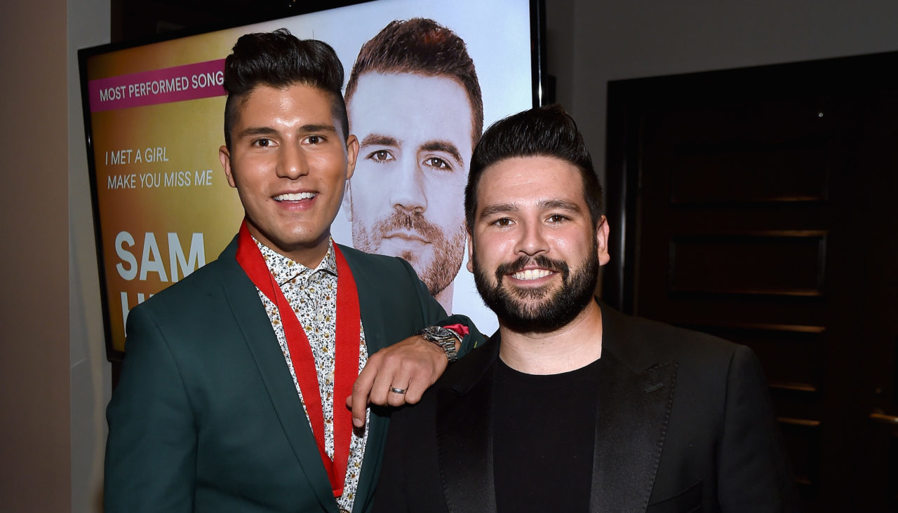 NASHVILLE, TN - NOVEMBER 06: Dan Smyers and Shay Mooney of Dan + Shay attend the 55th annual ASCAP Country Music awards at the Ryman Auditorium on November 6, 2017 in Nashville, Tennessee.