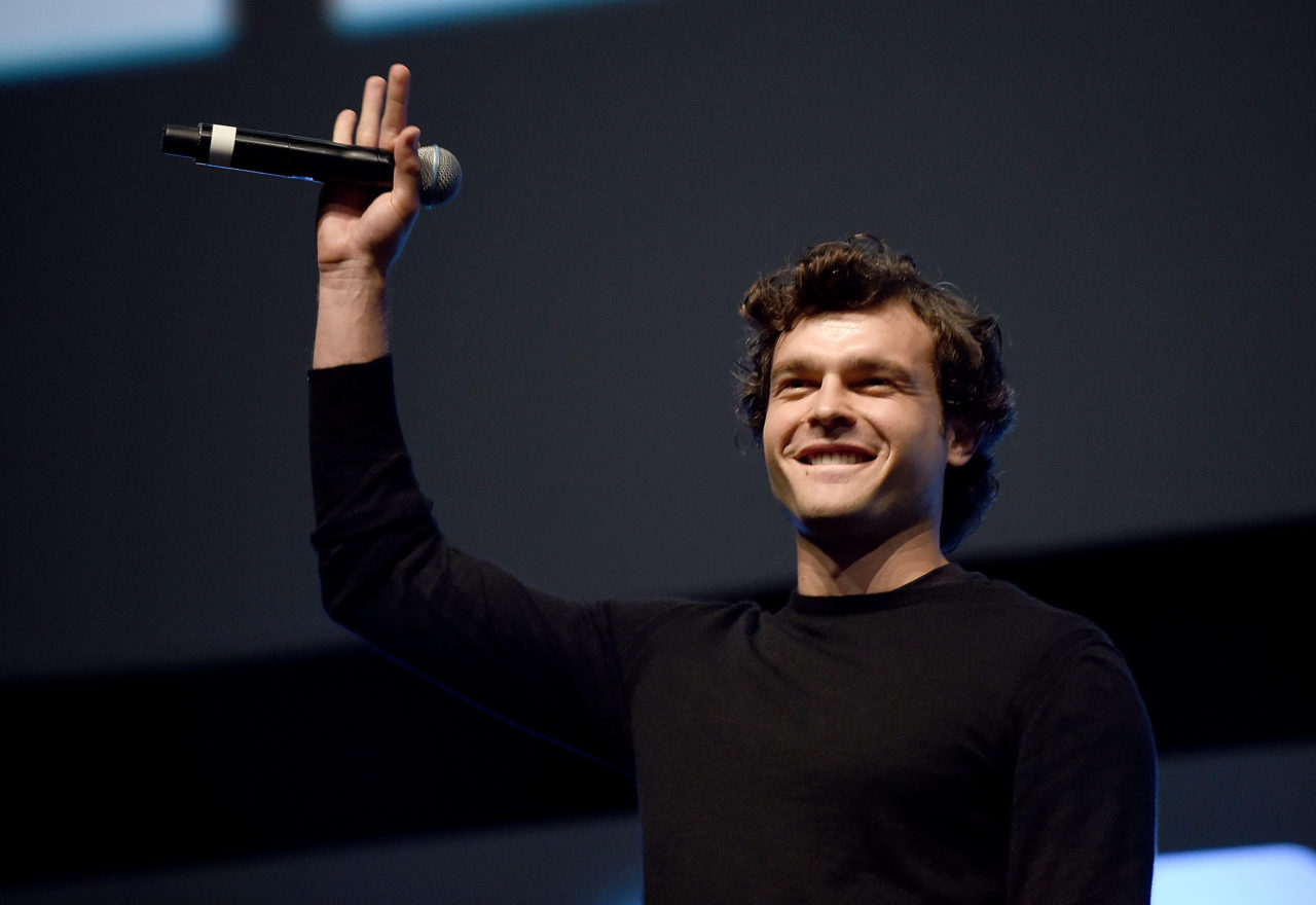 LONDON, ENGLAND - JULY 17: Alden Ehrenreich, who will play Han Solo, on stage during Future Directors Panel at the Star Wars Celebration 2016 at ExCel on July 17, 2016 in London, England.