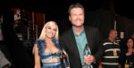 LOS ANGELES, CA - JANUARY 18: Recording artist/TV personality Gwen Stefani (L) and recording artist/TV personality Blake Shelton, winner of the Favorite Album award for 'If I'm Honest' and Favorite Male Country Artist award, pose backstage at the People's Choice Awards 2017 at Microsoft Theater on January 18, 2017 in Los Angeles, California.