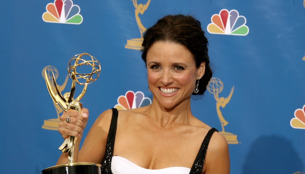 LOS ANGELES - AUGUST 27: Actress Julia Louis-Dreyfus winner of Outstanding Lead Actress in a Comedy Series poses in the press room at the 58th Annual Primetime Emmy Awards at the Shrine Auditorium on August 27, 2006 in Los Angeles, California.