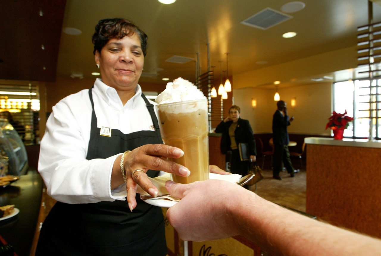 Mccafe, Cold Brew Frozen Coffee, McDonald's (Photo by Justin Sullivan/Getty Images)