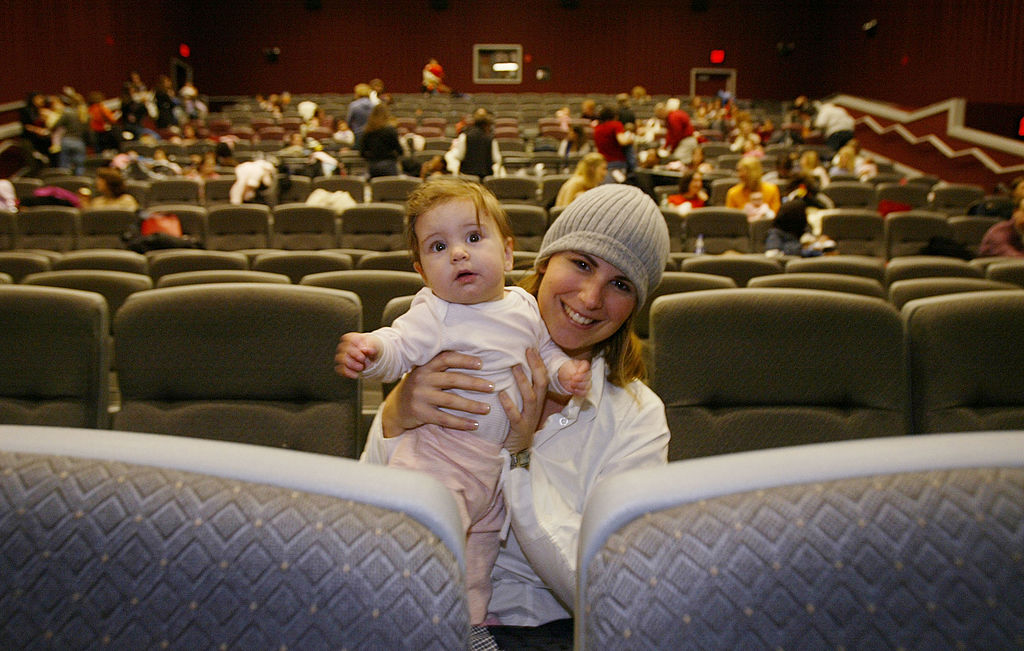 NEW YORK - JANUARY 6: (HOLLYWOOD REPORTER AND U.S. TABS OUT) Mother Aviva Nagel and her 6-month-old daughter Aliya attend a screening of "Cold Mountain" at Leows Movie Theater on 34th Street January 6, 2003 in New York City. (Photo by Mark Mainz/Getty Images)