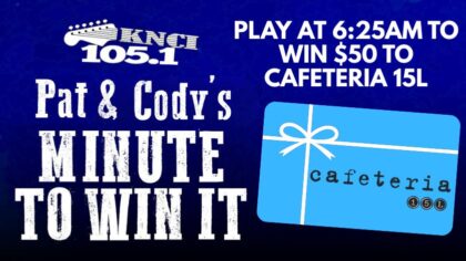 Win $50 to Cafeteria 15L by Playing Minute To Win It with Pat and Cody!...